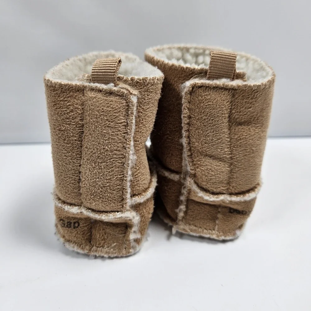 Baby Gap Shearling Brown‎ Boots Shoes Sherpa Lined Brown 0-3 Months Infant NEW